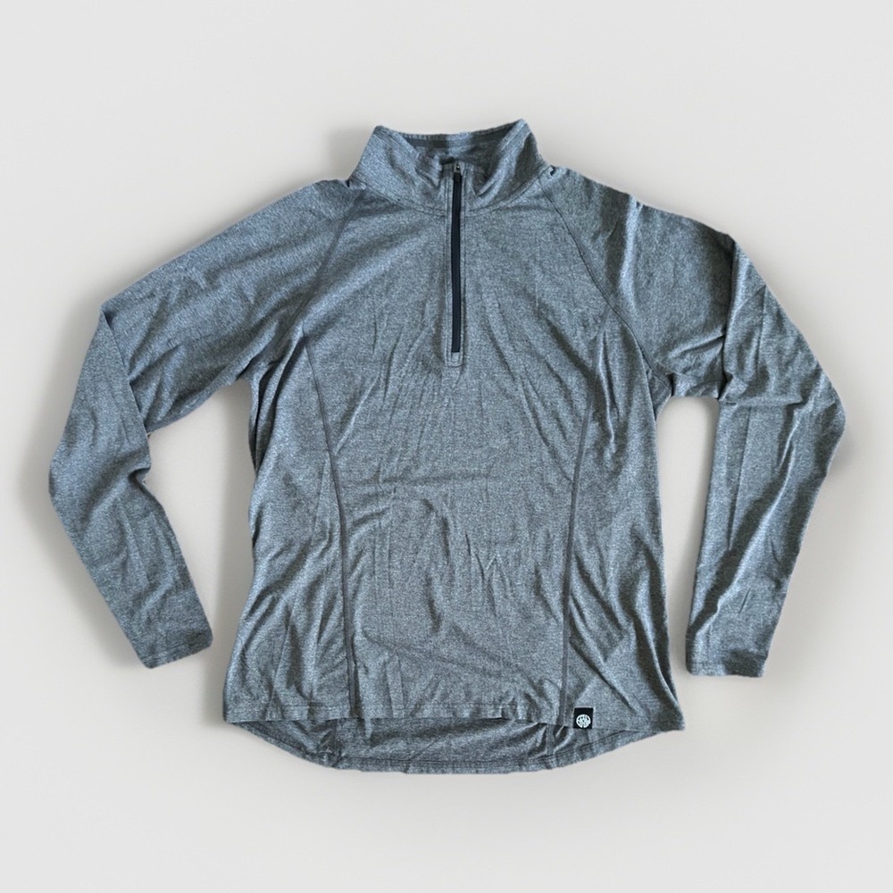 REI Co-op XL Quarter Zip Pullover Gray Long Sleeve Athletic Performance Top